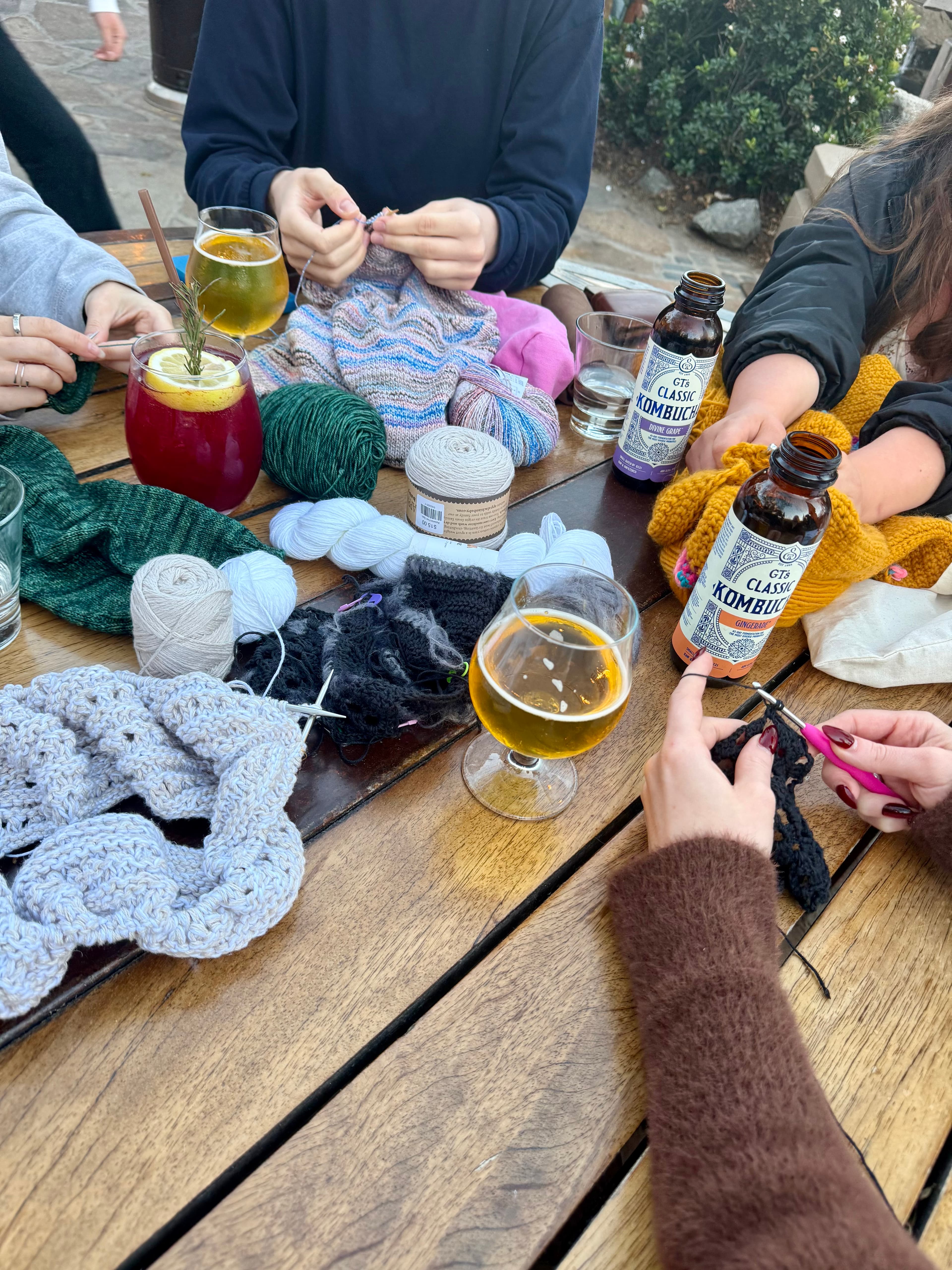 Pints & Purls at the brewery